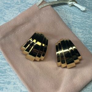 Christian Dior Gold Clip-On Earrings